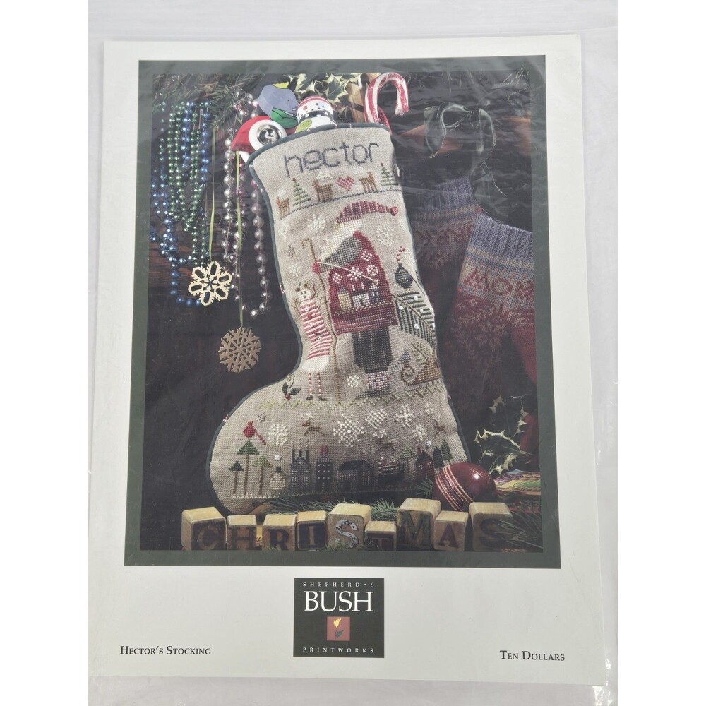 Shepherd's Bush Hector's Stocking Cross Stitch Pattern Charm Pack Christmas 2022